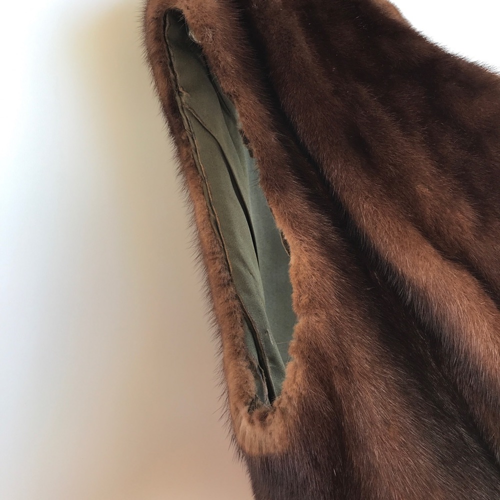 Lord & Taylor Vintage 60’s Mink vest brown medium - Picture 7 of 11